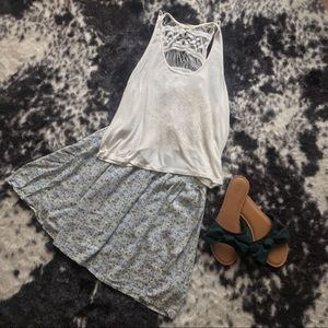 Abercrombie & Fitch Shirred Mini Skirt